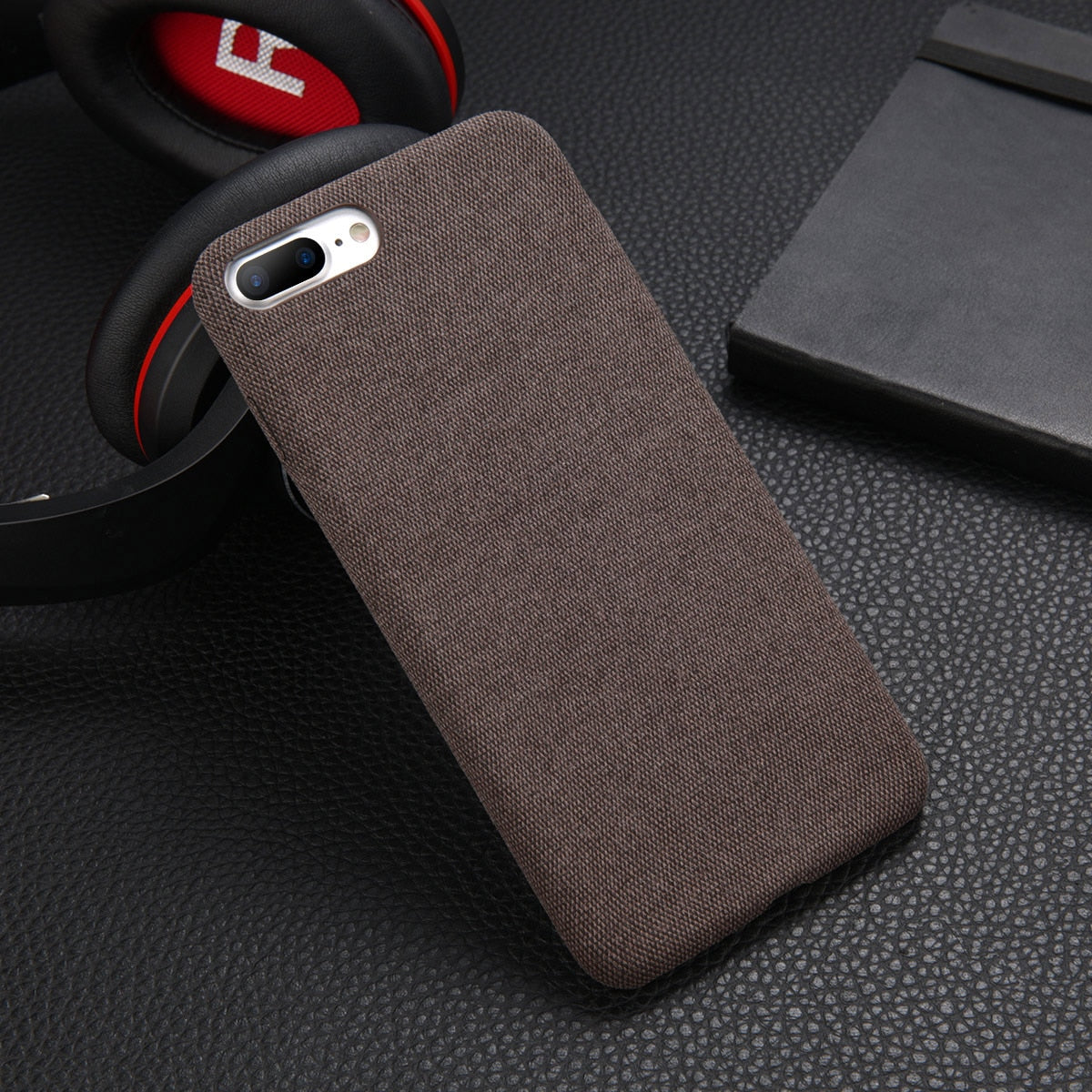 Ottwn Warm Plush Cases For iPhone 11 Pro Max XS Max XR X 6 6s 7 8 Plus Cotton Linen Canvas Fabric Soft TPU Silicone Cover Fundas