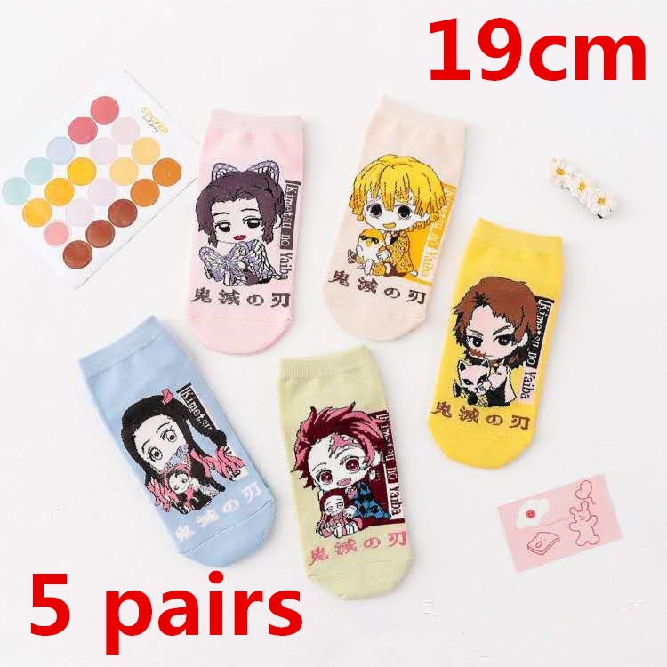 Demon Slayer Kimetsu No Yaiba Sock Short Socks Cosplay Prop Cartoons Anime Kamado Tanjirou Kamado Nezuko Cotton Socks Halloween