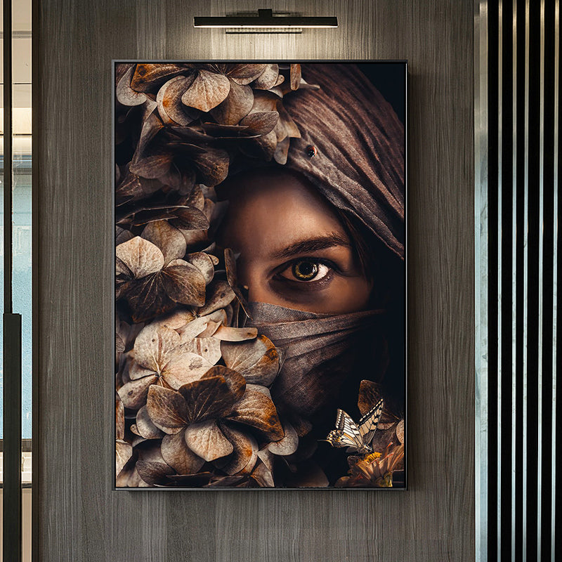 Woman Flower Art Posters