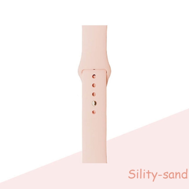 Silicone Strap For Apple Watch Bracelet 44mm 40mm 38mm 42 Mm Watchband For Apple Watch