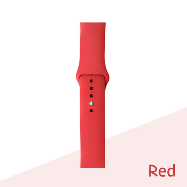 Silicone Strap For Apple Watch Bracelet 44mm 40mm 38mm 42 Mm Watchband For Apple Watch