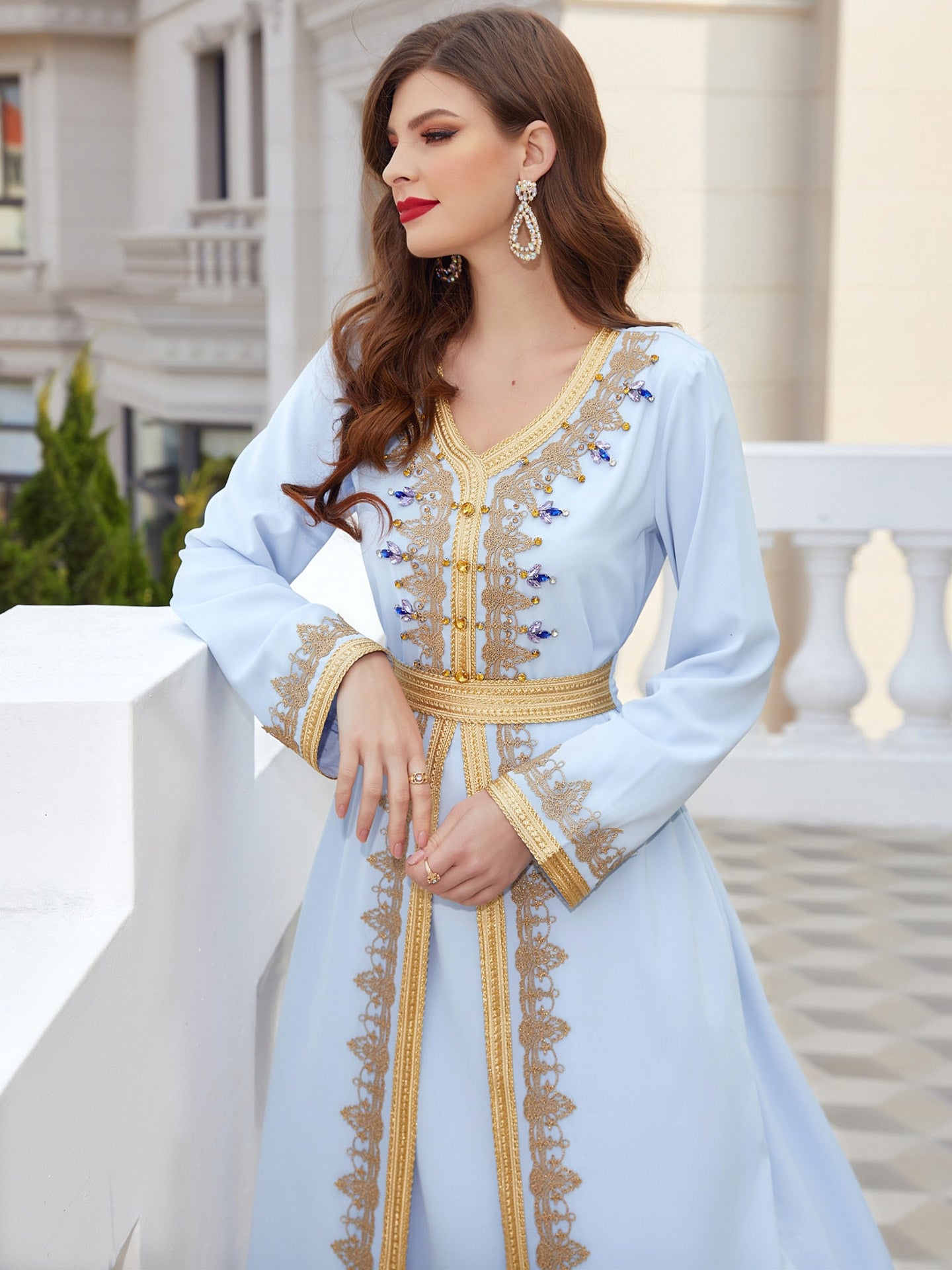 Moroccan Caftan Fake 2-piece