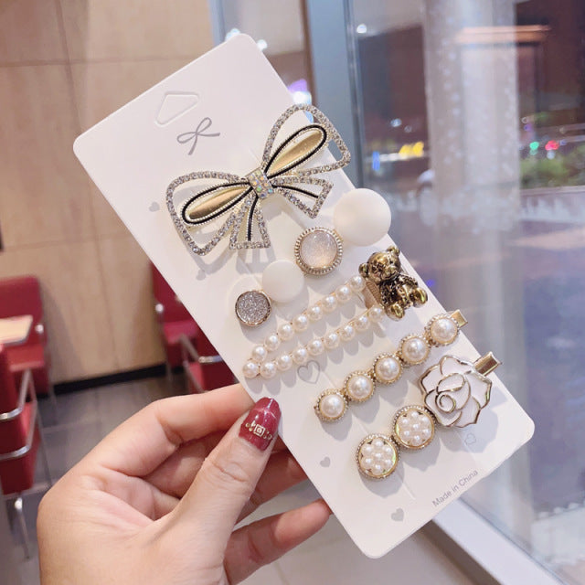 Pearls Hair Clips