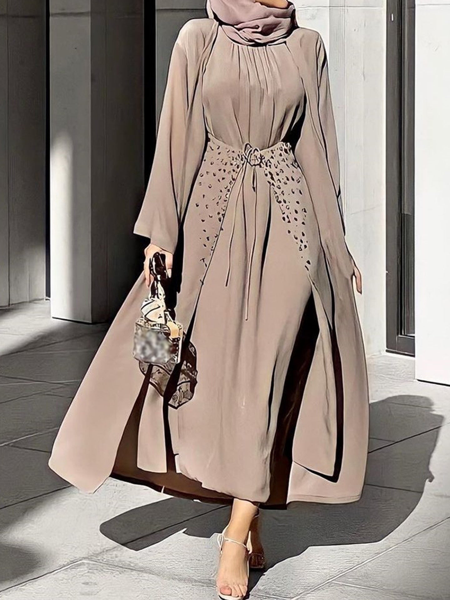 3 Piece Outfit Open Abaya