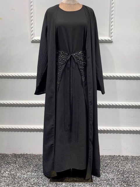 3 Piece Outfit Open Abaya