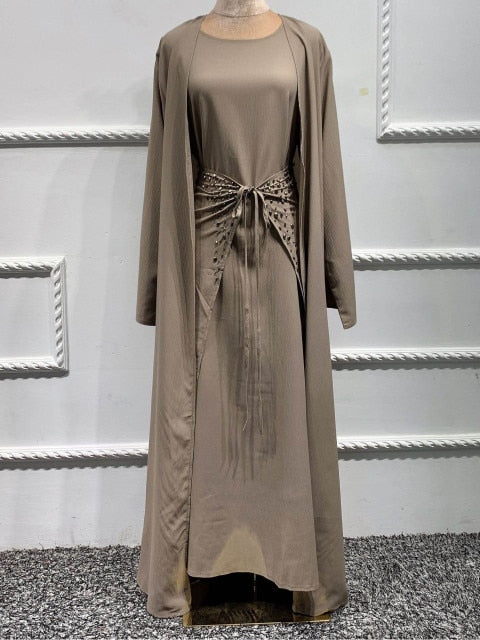 3 Piece Outfit Open Abaya