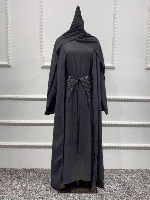 3 Piece Outfit Open Abaya