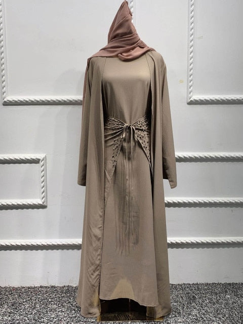 3 Piece Outfit Open Abaya